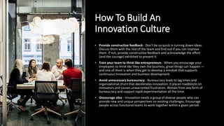 Ways to Develop Innovation Culture | PDF