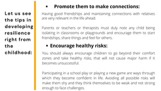 Ways to develop resilience in children | PDF