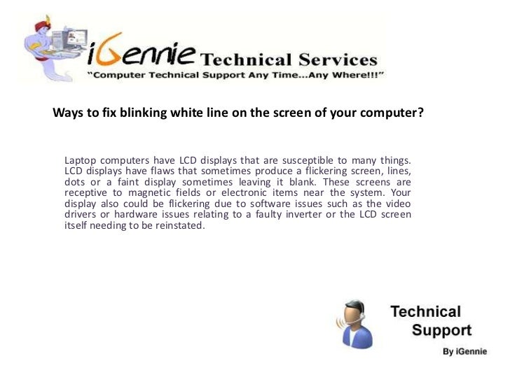 Ways to fix blinking white line on the screen of your computer