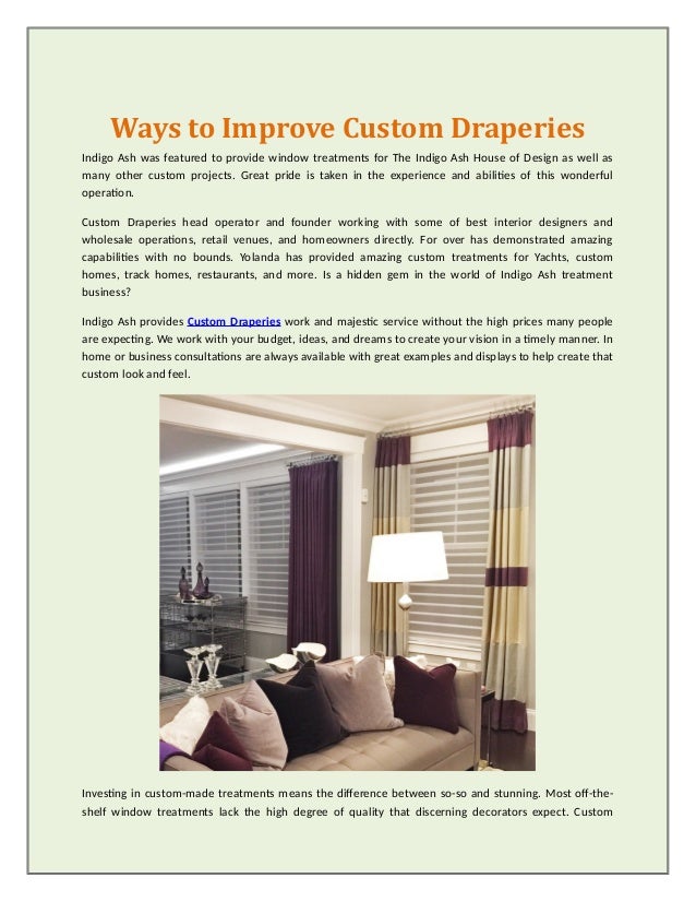 Ways To Improve Custom Drapery Nyc