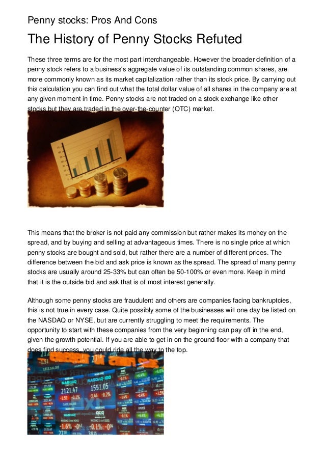 Penny stocks Pros And Cons