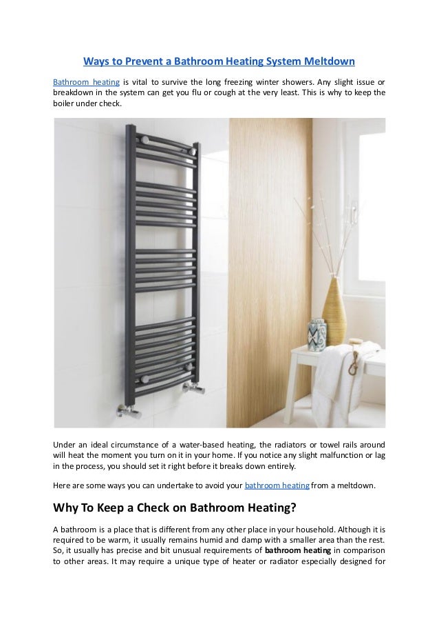 Bathroom Heating UK How to Choose the Right Heater for Your Bathroom