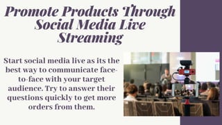 Top 7 Ways to promote your product through social media | PPT