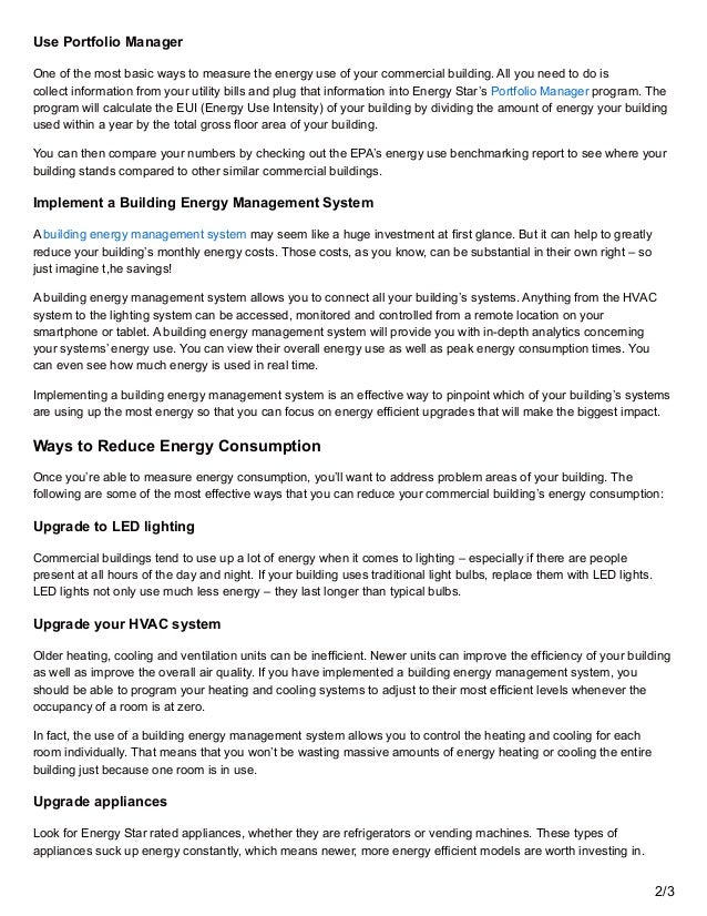Ways to Reduce and Measure Energy Consumption in Commercial Buildings