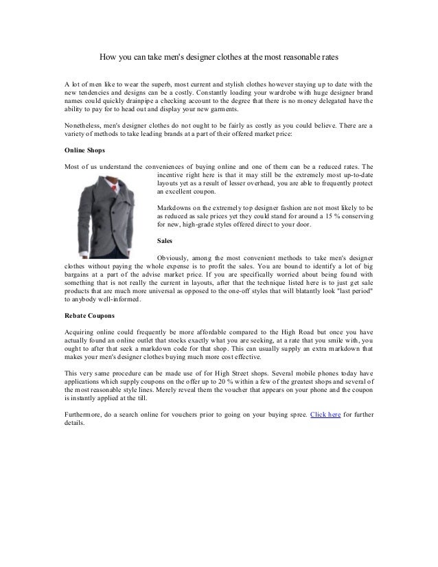 mens designer outlet online