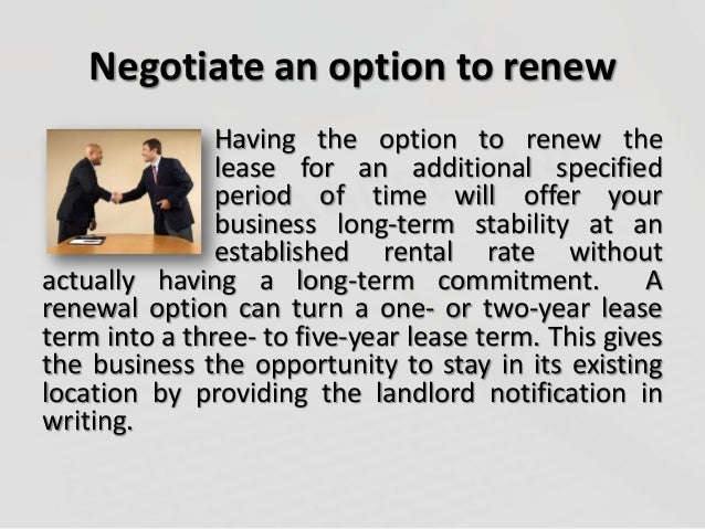 ways to win a more favorable lease finished