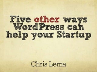 WordPress for StartUps