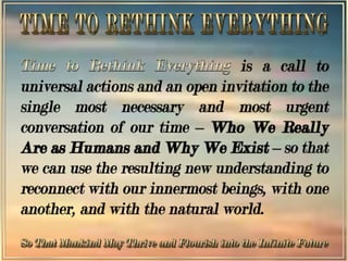 RETHINKING  THE WAY WE THINK