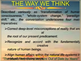 RETHINKING  THE WAY WE THINK