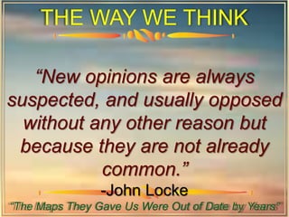 RETHINKING  THE WAY WE THINK