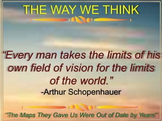 RETHINKING  THE WAY WE THINK