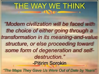 RETHINKING  THE WAY WE THINK