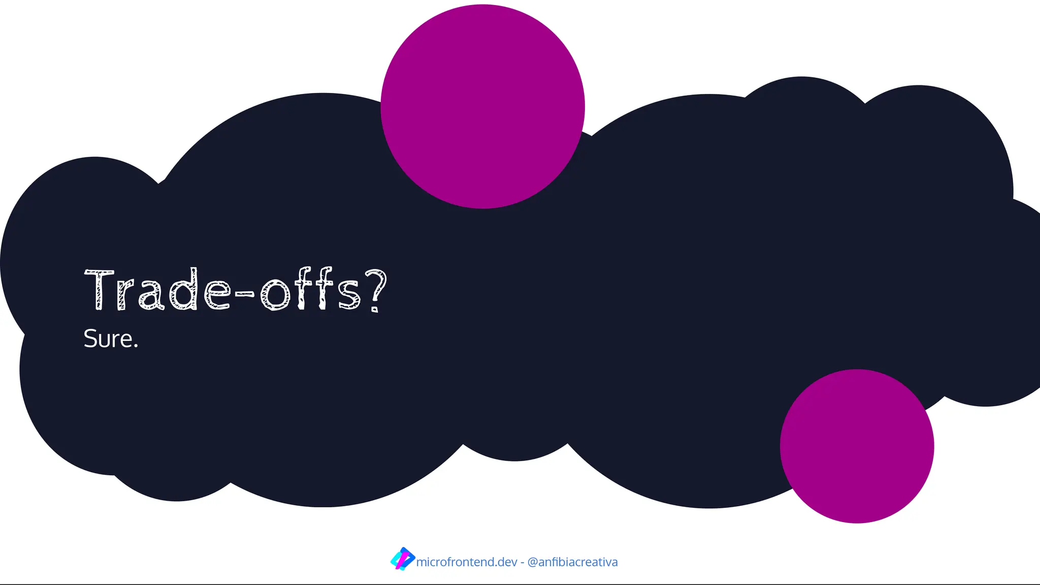 Trade-offs?
Sure.
microfrontend.dev - @anﬁbiacreativa
 