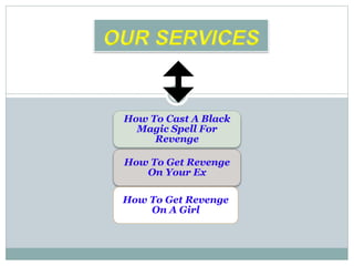 How To Cast A Black
Magic Spell For
Revenge
How To Get Revenge
On Your Ex
How To Get Revenge
On A Girl
 