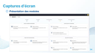 Captures d’écran
54
o Présentation des modules
 