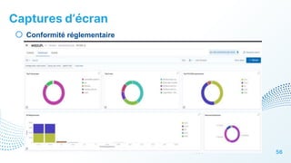 Captures d’écran
56
o Conformité réglementaire
 