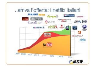 ..arriva l’offerta: i netﬂix italiani




                                         3
 