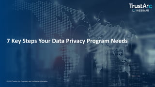1
1
© 2022 TrustArc Inc. Proprietary and Confidential Information.
7 Key Steps Your Data Privacy Program Needs
 