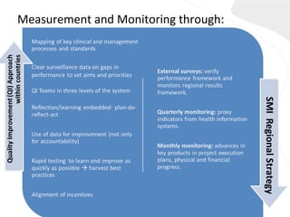 Measurement and Monitoring through:
 