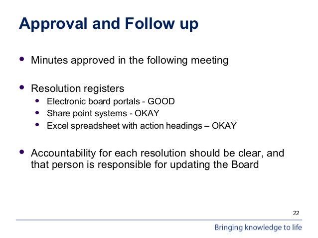 writing minutes for board