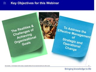 Mit Consultants – The Knowledge Transfer Company: Copyrighted Material. Not to be reproduced without prior written consent.
Achieving Organisational Goals - Introduction
 Key Objectives for this Webinar
7
 