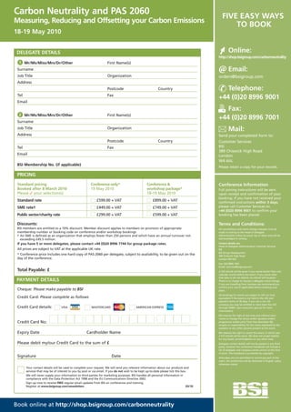 2060 Postcode BSI Carbon Neutrality & PAS 2060 Conference & Workshop | PDF