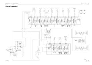 10-47WB97S-2
SCHEMA IDRAULICO
Braccio Benna
DLS
T P
Martello 2° braccio Rotazione 1° braccio Stabilizzatore dx Stabilizzatore sx Benna 1° braccio
Attrezzature
supplementari
L R
2° braccio
telescopico
RKZ06550
Assale
anteriore
Assale
posteriore
Gruppo
elettrovalvole ST2
Y1
Y2
Y3
Y4
P
T
B
A
21
bar
230
bar
235
bar
240
bar
5 bar
5 bar
230
bar
-5
0
200
bar
DLS
P
T
LS D B1 A1 B2 A2 B3 A3
b
a
b
aa
T B A T T B A T
b
A8B8A7B7
BT
AB TT
b
a
b
a
b
a
A6B6
A
B
T
T
A5B5
b
a
A4B4A3B3
b
a
b
a
AB TTA T
A2B2
b
a
A1B1
b
a
A T
LS1MP2T1
PT
LST
T2
C
230
bar
235
bar
175
bar
240
bar
175
bar
305
bar
235
bar
230
bar
235
bar
165
bar
A B
D C
12V
DC
S L1 L
X2
X1
DATI TECNICI DI FUNZIONAMENTO SCHEMA IDRAULICO
 