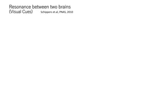 Resonance between two brains
(Visual Cues) Schippers et.al, PNAS, 2010
 