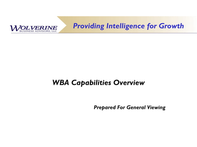 Wba Overview | PPT