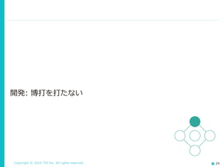 Copyright © 2016 TIS Inc. All rights reserved. 24
開発: 博打を打たない
 