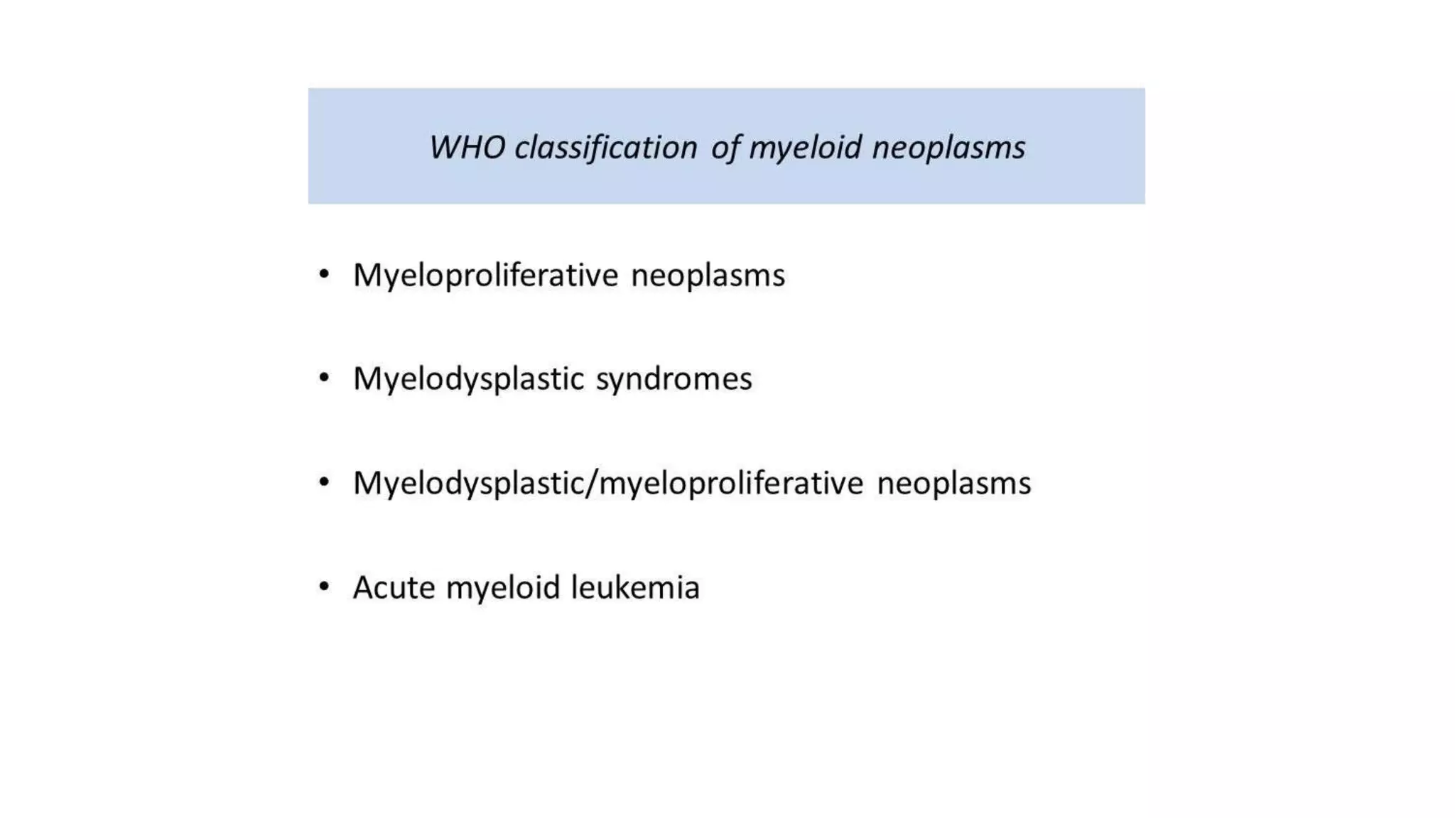 Myeloid neoplasm . Dr. Abhinav Golla , Associate Professor , Lab Director & Consultant Pathologist . Aadhya Medicure Pathlabs .