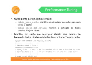 WBConsulting, MySQL Performance Tuning Basics | PDF