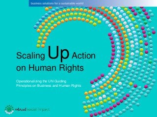 Scaling UpAction on Human Rights 
Operationalizingthe UN GuidingPrincipleson Business and HumanRights  