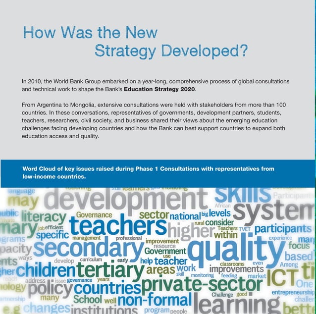 [Brochure] World Bank Education Strategy 2020: Learning for All ...