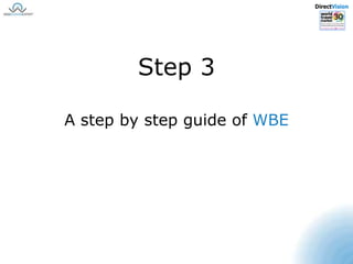 DirectVisionStep 3A step by step guide of WBE