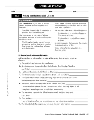WORK BOOK IN ENGLISH grammar 7 | PDF