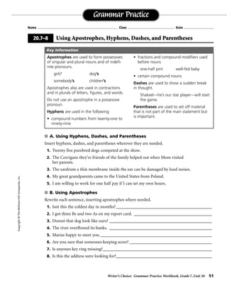 WORK BOOK IN ENGLISH grammar 7 | PDF