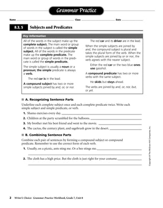 WORK BOOK IN ENGLISH grammar 7 | PDF