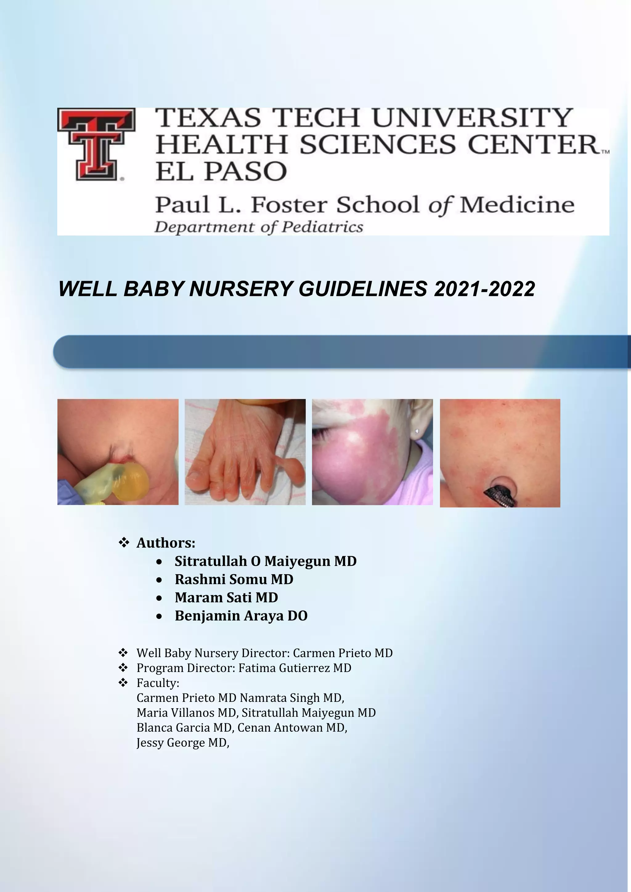 Well Newborn Nursery Guidelines 2021 PDF