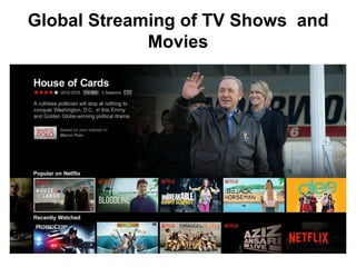 Global Streaming of TV Shows and
Movies
 