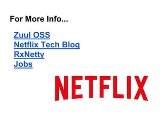 For More Info...
Zuul OSS
Netflix Tech Blog
RxNetty
Jobs
 