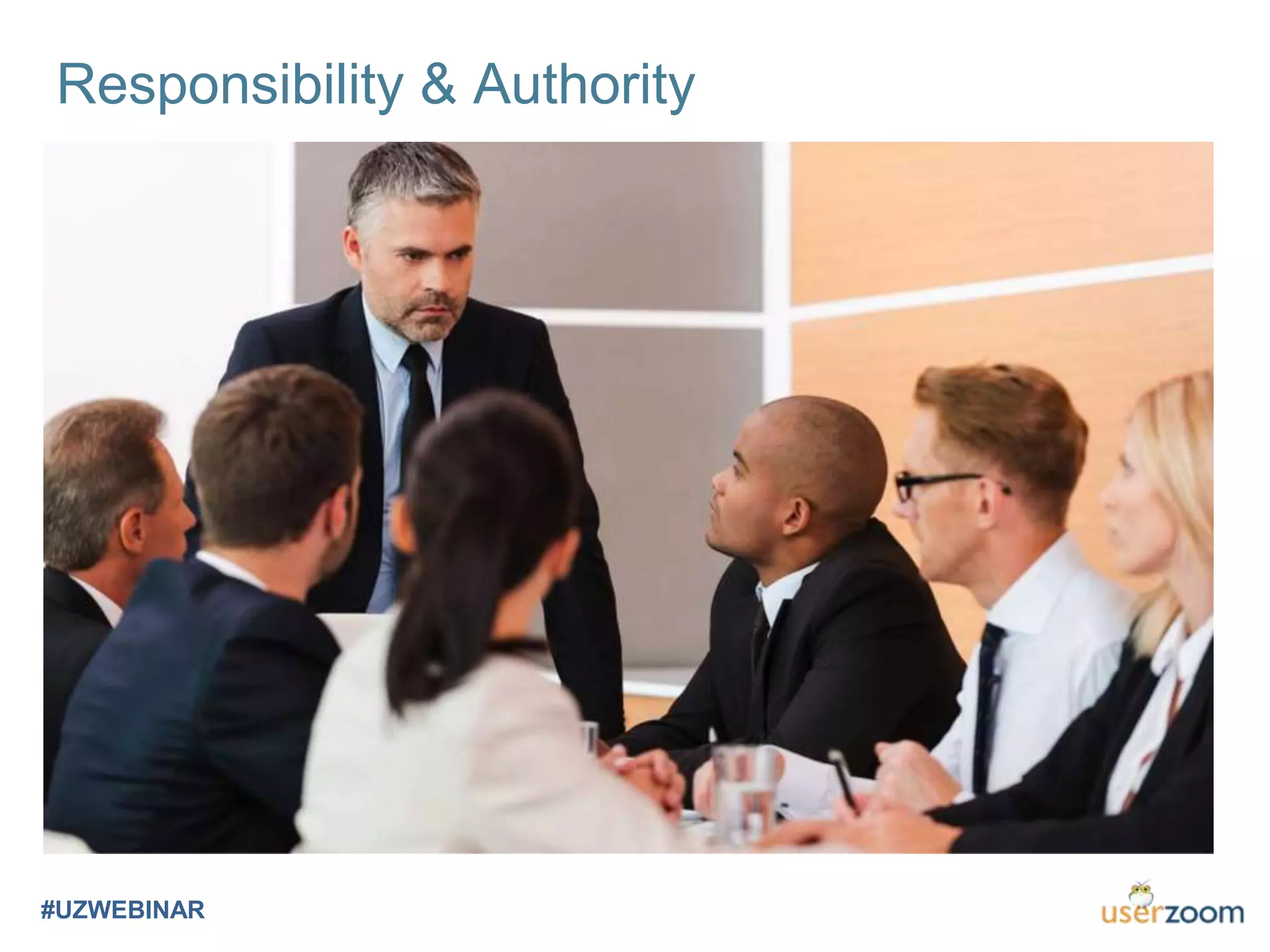 Responsibility & Authority
#UZWEBINAR
 