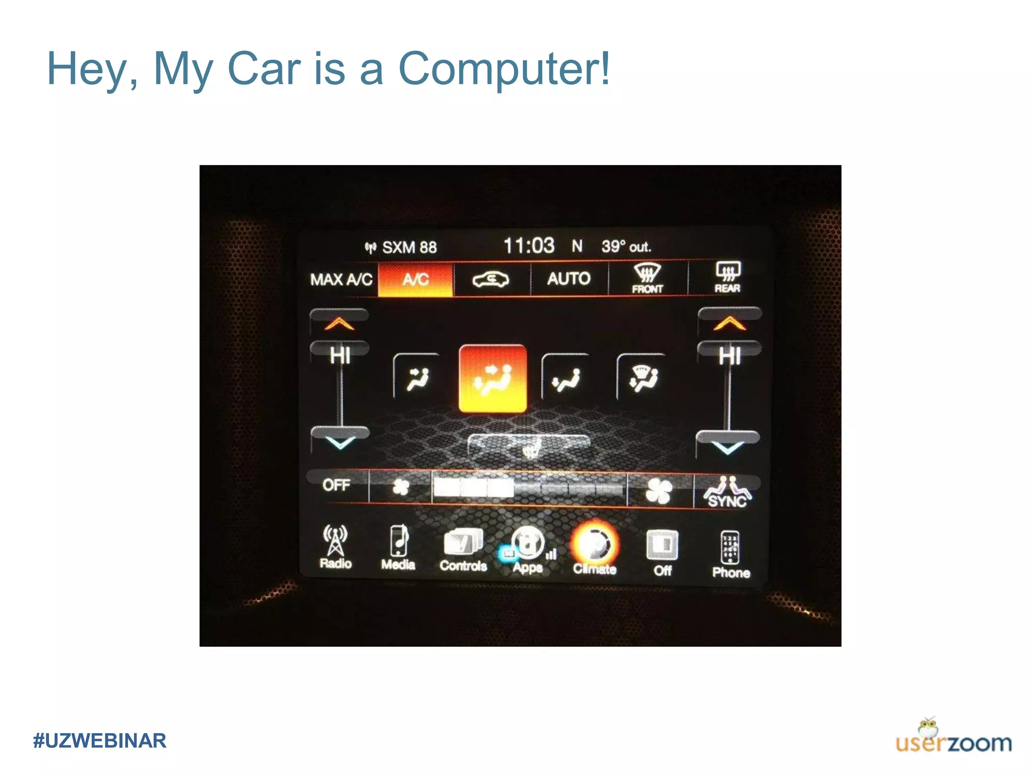 Hey, My Car is a Computer!
#UZWEBINAR
 