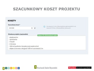 SZACUNKOWY KOSZT PROJEKTU
 