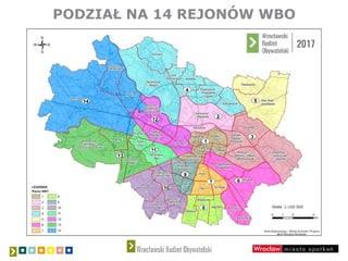 PODZIAŁ NA 14 REJONÓW WBO
 