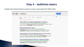 Google search shows that this suspicious mutex is associated with TDSS rootkit
 