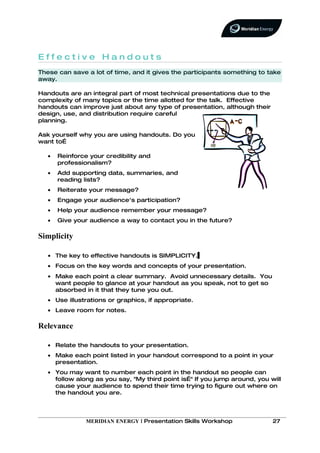 Presentation skills Workbook | DOC
