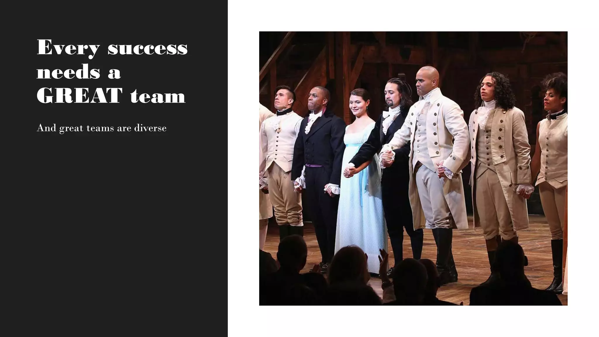 Every success
needs a
GREAT team
And great teams are diverse
 