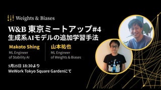1
Mar 2023
W&B Tokyo
Meetup #3
Confidential
 