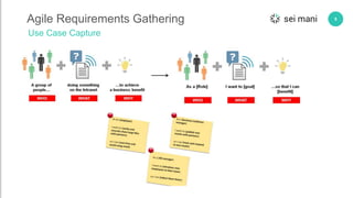 5Agile Requirements Gathering
Use Case Capture
 